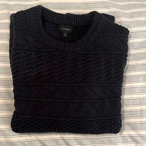 J. Crew Navy Sweater FairIsle Fisherman